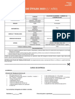 LISTA DE UTILES 2023 - 1 Año 2023