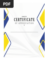 Annex F - Certificate of Appreciation