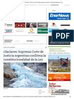 Mining Press - Glaciares - Suprema Corte de Justicia Argentina Confirma La Constitucionalidad de La Ley