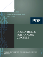 Design Rules For Analog Circuits