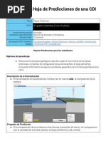 Prototipo Placas Tectónicas Actividad - Plantilla de La Hoja de Predicciones de Una CDI