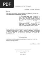 Socilitud de Carta de Presentación