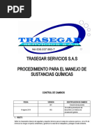 Procedimiento para El Manejo de Sustancias Químicas