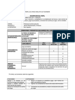 Perfil Analista Tesorería Administración y Finanzas