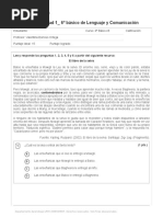 Prueba Unidad 1 6 Basico de Lenguaje y Comunicacion 5422035 PDF