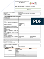 Ficha de Matrícula 2023