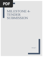 Milestone 4 - Tender Submission