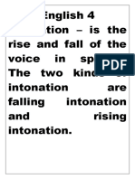 English 4 Rising and Falling Intonation