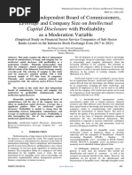 Leverage and Company Size On Intellectual Capital Disclosure With Profitability