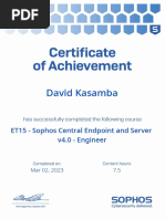 ET15 - Sophos Central Endpoint and Server v4 - 0 - Engineer - 25357789 PDF