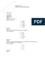 Apptitude Pre Placement Test