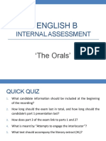 English B IOA HL Presentation