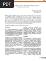 La Inteligencia Emocional: Exposición Teórica de Los Modelos Fundantes