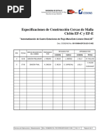 Especificaciones de Construcción Cercas de Malla Ciclón EF-C y EF-E