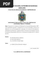 Universidad Nacional Autónoma de Nicaragua Unan-León: Facultad de Ciencias Económicas Y Empresariales