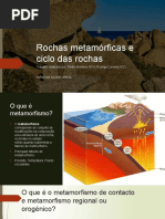 Rochas Metamórficas e Ciclo Das Rochas