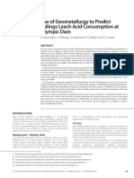 Use of Geometallurgy To Predict Tailing Leach Acid Consumption at Olimpic Dam