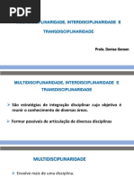 Mutidiciplinaridade, Interdisciplinaridade e Transdisciplinaridade PDF