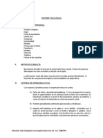 MODELO de Informe de Programa de Terapia de Modificacion de Conducta en Ninos