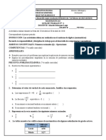 8° - 1. Álgebra. Guia N°1. Números Racionales - Operaciones.