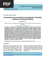 Instructional Misconceptions of Prospective Chemistry Teachers in Chemical Bonding (2016) PDF