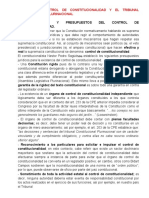 El Control de Constitucionalidad y El Tribunal Constitucional Plurinacional