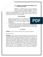 Contrato Individual de Trabajo Por Tiempo Indeterminado Con Periodo de Prueba