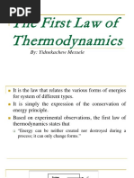 The First Law of Thermodynamics1