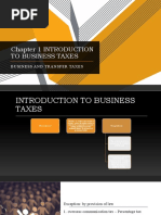 Introduction To Business Taxes 2022