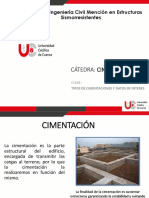 Cátedra: Cimentaciones: Maestría en Ingeniería Civil Mención en Estructuras Sismorresistentes