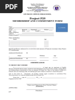 Project 25 Commitment Form