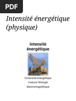 Intensité Énergétique (Physique) - Wikipédia