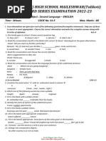 10th STD SL English Practice Paper3 2023 by Bhs Maileshwar PDF