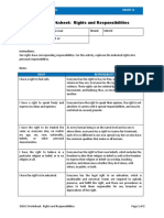 G123QW2 Worksheet - Rights and Responsibilities