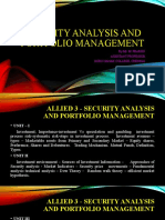 Security Analysis and Portfolio Management