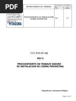 Ccu-Pts-Dt-002 - 0 Procedimiento de Instalación de Cierre Perimetral