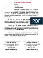 Acta de Compromiso de Pago Telefono