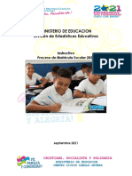 Instructivo para El Proceso de Matrícula Escolar 2022