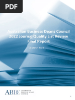 ABDC 2022 Journal Quality List Review Report 150323