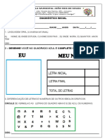 Diagnóstico Inicial 1º Ao 3º Ano