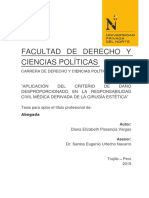 Aplicación Del Critero Del Daño Desproporcionado en Al Responsabilidad Civil - Diana Plasencia Vargas