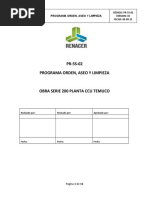 Programa de Orden Aseo y Limpieza Empresa Renacer