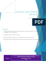 Clase 1 y 2 IM Tema Proposito y Tipo de Texto Comunicativa Comprension Lectora