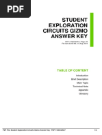 Student Exploration Circuits Gizmo Answer Key: Table of Content