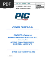 Informe - Trabajos - Realizados - C H - Baños I - Grupo - N 03 - 10 - 02 - 2022 - Rev00