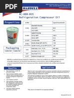 Hanbell Lubricant Spec Sheet HBR-B05