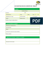 Formulario Investigacion Accidentes Trabajo