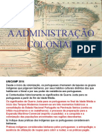 A Administração Colonial