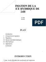 ESTIMATION DU BILAN HYDRIQUE DE 24H DR FOM