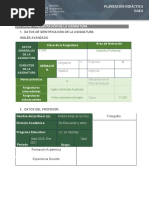 Planeación Didáctica - INGLES AVANZADO 2020